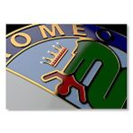 Cakatablo Alfa Romeo Logo Yakın Plan Detay Mdf Ahşap Tablo