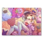 Cakatablo Anime Karakteri Şapkalı Kız Ve Oyuncakları Mdf Ahşap Tablo
