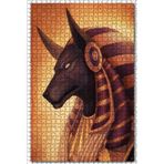 Cakatablo Anubis Yakın Plan Yan Portre 1000 Parça Puzzle Yapboz MDF Ahşap