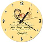 Cakatablo Atatürk Anıt Kabir İlelebet Payidar Atatürk İmzası Duvar Saati