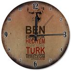 Cakatablo Atatürk Sözü Ve Resmi Dekoratif Duvar Saati