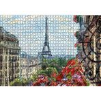 Cakatablo Balkondan Paris Eyfel Manzarası Artwork 1000 Parça Puzzle Yapboz MDF Ahşap