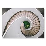 Cakatablo Beyaz Spiral Merdiven Mdf Ahşap Tablo