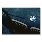 Cakatablo Bmw Logo Ve Yağmur Damlaları Mdf Ahşap Tablo