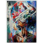 Cakatablo Boğa Burcu Kadın Fiğürü Görseli 1000 Parça Puzzle Yapboz MDF Ahşap