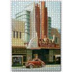 Cakatablo Brayton Hotel ve Kırmızı Araba 1000 Parça Puzzle Yapboz MDF Ahşap