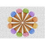 Cakatablo Çeşitli Kornet Dondurma Yelpazesi 1000 Parça Puzzle Yapboz MDF Ahşap