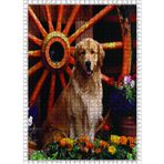 Cakatablo Çiçekler Köpek 1000 Parça Puzzle Yapboz MDF Ahşap
