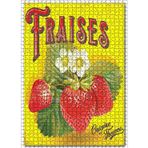 Cakatablo Çilek Ve Çilek Çiçekleri Afişi Görseli 1000 Parça Puzzle Yapboz MDF Ahşap