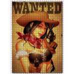 Cakatablo Cowgirl Wanted Afiş Görseli 1000 Parça Puzzle Yapboz MDF Ahşap