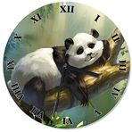 Cakatablo Dalda Uyuyan Panda Baskılı Duvar Saati