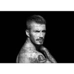 Cakatablo David Beckham Üstü Çıplak Karanlık Arka Plan 120 Parça Puzzle Yapboz MDF Ahşap