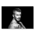 Cakatablo David Beckham Üstü Çıplak Karanlık Arka Plan Mdf Ahşap Tablo