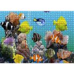 Cakatablo Deniz Akvaryumu ve Rengarenk Balıklar 1000 Parça Puzzle Yapboz MDF Ahşap