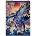 Cakatablo Dev Balina Ahtapot Kırlangıçlar ve Dalgalar 1000 Parça Puzzle Yapboz MDF Ahşap