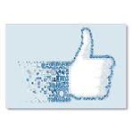 Cakatablo Dev Facebook Like Amblemi Mdf Ahşap Tablo