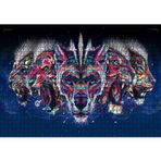 Cakatablo Dijital Leopar Jaguar Kaplan Aslan Büyük Kedi Geni 1000 Parça Puzzle