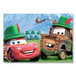 Cakatablo Disney Pixar Cars Tow Mater Ve Şimşek Mcqueen İllüstrasyonu Mdf Ahşap Tablo