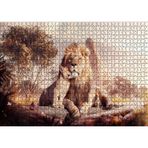 Cakatablo Doğada Aslan ve Yavrusu Görseli 1000 Parça Puzzle