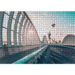 Cakatablo Dubai Köprüsü'nde Balonlu Adam 1000 Parça Puzzle