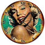 Cakatablo Eski Zeminde Marilyn Monroe Portresi Duvar Saati