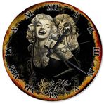 Cakatablo Eski Zeminde Marilyn Monroe Sessiz Duvar Saati