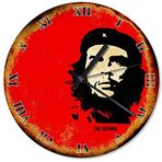 Cakatablo Eskitilmiş Zeminde Che Guevara Desenli Duvar Saati