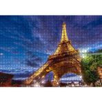 Cakatablo Eyfel Kulesi Gece Işıkları 1000 Parça Puzzle Yapboz MDF Ahşap
