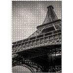 Cakatablo Eyfel Kulesi Paris Fransa Gri Görsel 1000 Parça Puzzle Yapboz MDF Ahşap