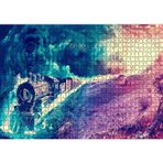 Cakatablo Fantazi Sanat Tren Duman ve Kuşlar Görseli 1000 Parça Puzzle