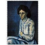 Cakatablo Femme aux Bras Croisés, 1902 by Picasso 500 Parça Puzzle Yapboz MDF Ahşap
