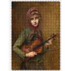 Cakatablo François Martin Kavel Fransa 1861 1931 Catherine La Rose Gezgin Kemancı 500 Parça Puzzle Yapboz MDF Ahşap