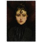 Cakatablo François Martin Kavel Fransa 1861 1931 Catherine La Rose Portre 500 Parça Puzzle Yapboz MDF Ahşap