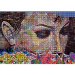 Cakatablo Graffiti ve Duvar Boyama Gözleri Kapalı Kadın 1000 Parça Puzzle Yapboz MDF Ahşap