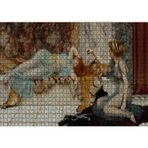 Cakatablo Haremde İstirahat Saati 1000 Parça Puzzle Yapboz MDF Ahşap