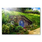 Cakatablo Hobbit Evi Ve Bahçesi Mdf Ahşap Tablo