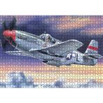 Cakatablo İkinci Dünya Savaşı Saldırı Uçağı ve Bulutlu Gökler 1000 Parça Puzzle