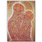 Cakatablo Insan anatomisi Öpüşen Çift Sanat Görseli 500 Parça Puzzle Yapboz MDF Ahşap