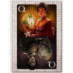 Cakatablo İskambil Kağıdı Kadın Ölüm Hayelet Görseli 1000 Parça Puzzle Yapboz MDF Ahşap
