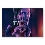 Cakatablo John Wick 2 Keanu Ve Namlu Mdf Ahşap Tablo