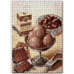 Cakatablo Kakao Çilota Dondurma Görseli 1000 Parça Puzzle Yapboz MDF Ahşap