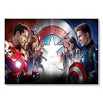 Cakatablo Kaptan Amerika İç Savaş Karınca Adam Kara Panter Marvel Görseli Mdf Ahşap Tablo