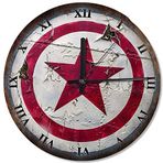 Cakatablo Kaptan Amerika Logo Dekoratif Duvar Saati