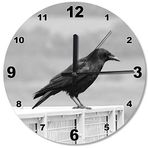 Cakatablo Kara Karga The Crow Ahşap Duvar Saati