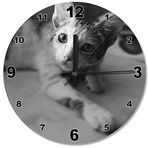 Cakatablo Kedi Oyunu Ahşap Duvar Saati