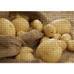 Cakatablo Keten Çuval ve Patatesler 1000 Parça Puzzle Yapboz MDF Ahşap