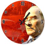 Cakatablo Kırmızı Bayrak Atatürk Savaş Meydanı Duvar Saati