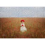 Cakatablo Kırmızı Gelincikler ve Küçük Kız 1000 Parça Puzzle Yapboz MDF Ahşap