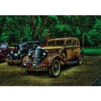 Cakatablo Klasik Kahverengi Araba Görseli 1000 Parça Puzzle Yapboz MDF Ahşap