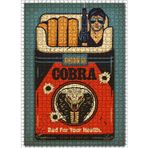 Cakatablo Kobra Film Afişi Sylvester Stallone Görseli 1000 Parça Puzzle Yapboz MDF Ahşap